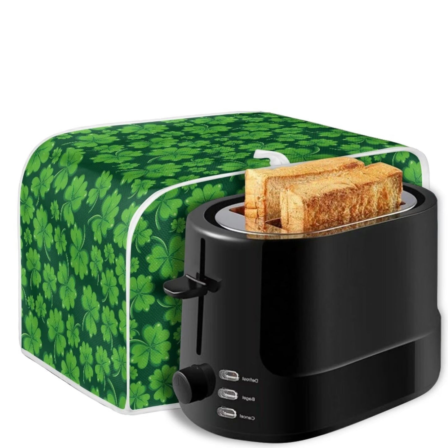ASQVTIFE Shamrock Toaster Oven Cover for 4 Slice Kitchen St.Patrick Day Decor Elephant Toaster Oven Cover Fits for Most Standard 4 Slice Toasters Kitchen Food Dust Covers