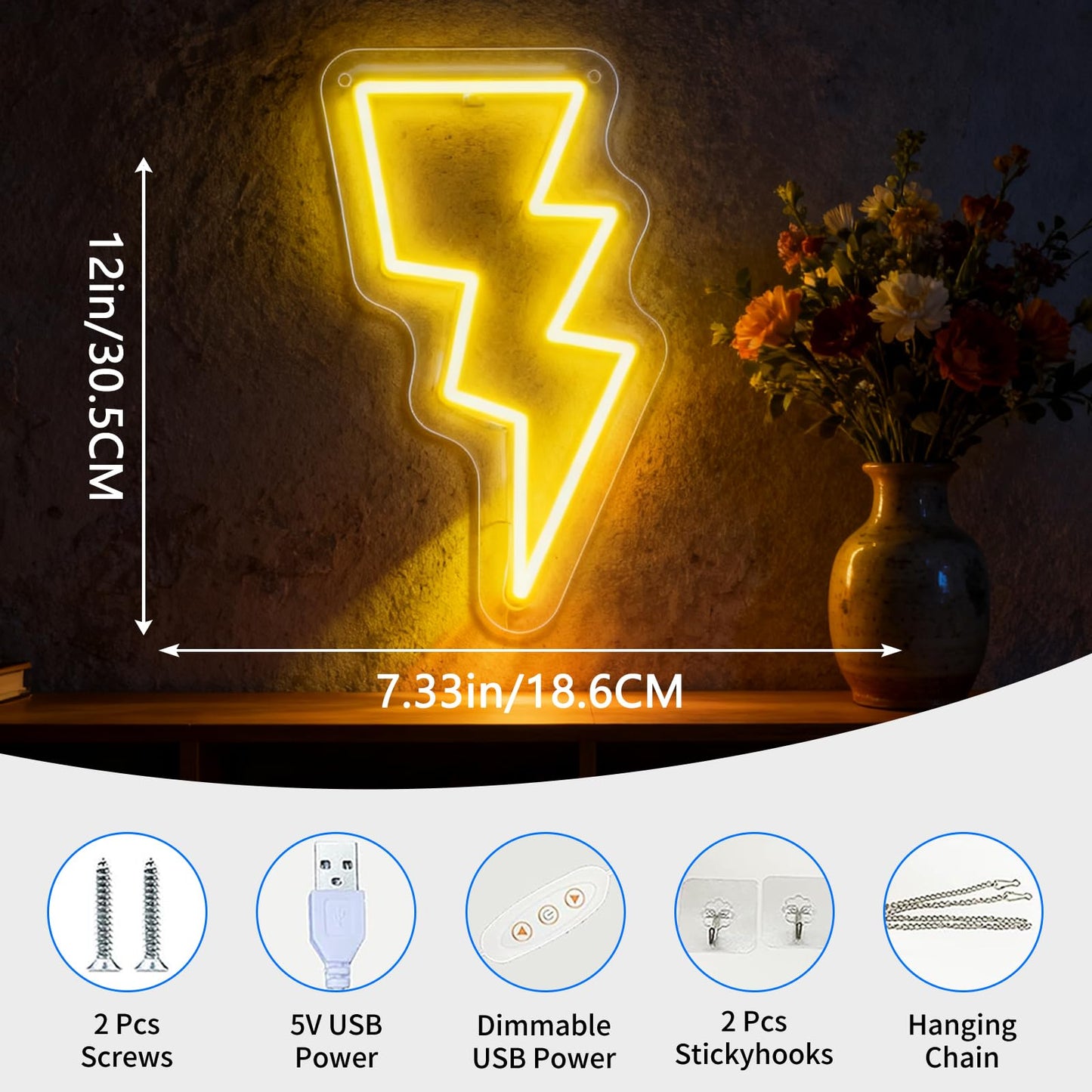Neonawall Lighting Neon Sign for Wall Decor Light Up Business Led Sign Birthday Party Gifts Led Decorative Night Signs Warm White Room Decorations Christmas Party Gifts for Friend Family Home Bedroom
