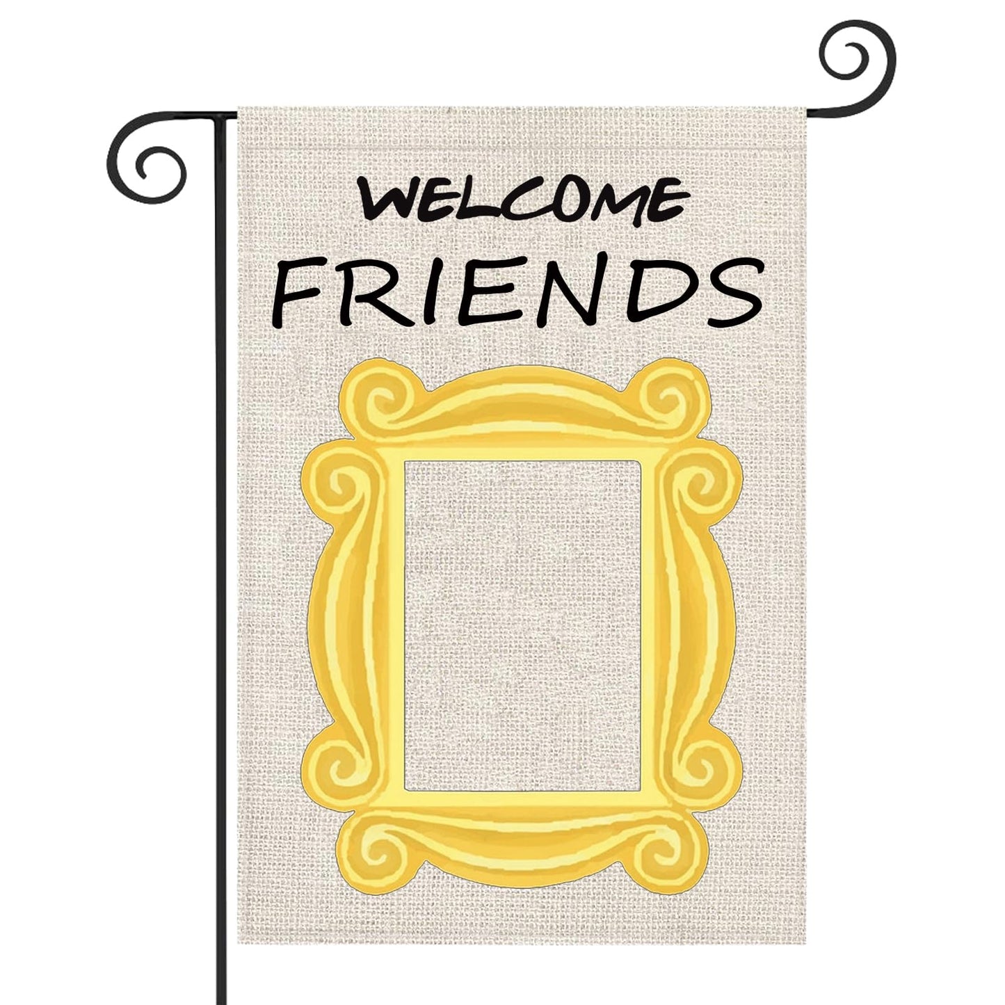 ZJXHPO Welcome Friend Garden Flag Inspire Gift Novelty Garden Flag Outdoor Gift (Welcome Friends)
