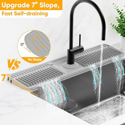 24'' Folding Faucet Mat for Kitchen Sink Splash Guard Kitchen Sink Faucet Mat