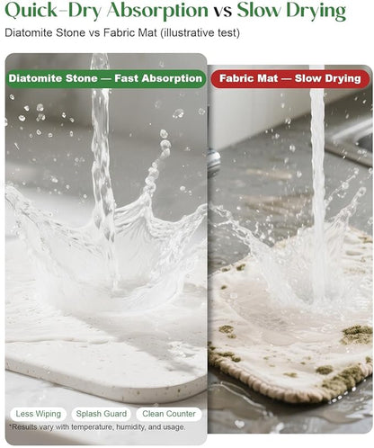 Stone Drying Mat for Kitchen Faucet: Diatomite Stone Drying Tray