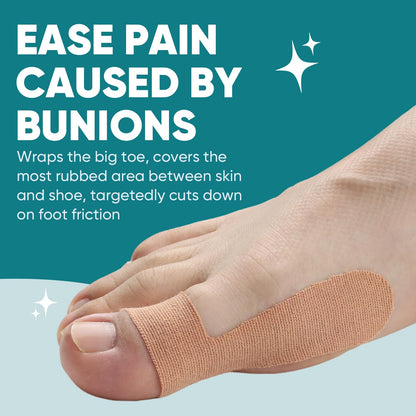 TEAWOO 40 Count Bunion Kinesiology Tape, Pre-Cut Waterproof Bunion Tape for Bunion Pain Relief, Breathable Hypoallergenic Latex-Free Tape for Toe & Foot Support, Black & Beige