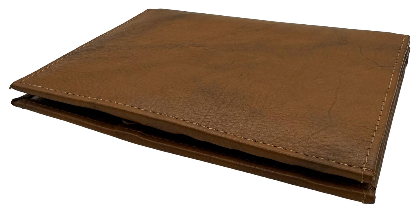 Antique Saddle RFID Genuine Leather Passport Wallet