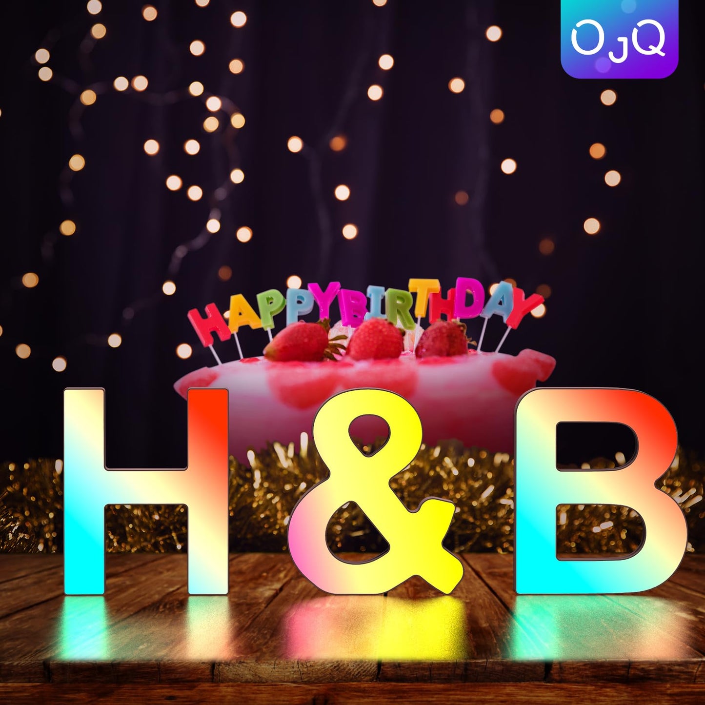 OJQ Light Up Letters LED Letter - Marquee Letters Room Decor Wall Art Bedroom Graduation Gifts Kids Bathroom Decor - Christmas Birthday Gifts for Girl - Teen Girls Gifts Party Home Wall Decor