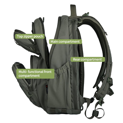 BOMTURN Military Tactical Backpack, Small Army Molle Bag 2 Day Assault Pack 20L with Bottle Holders
