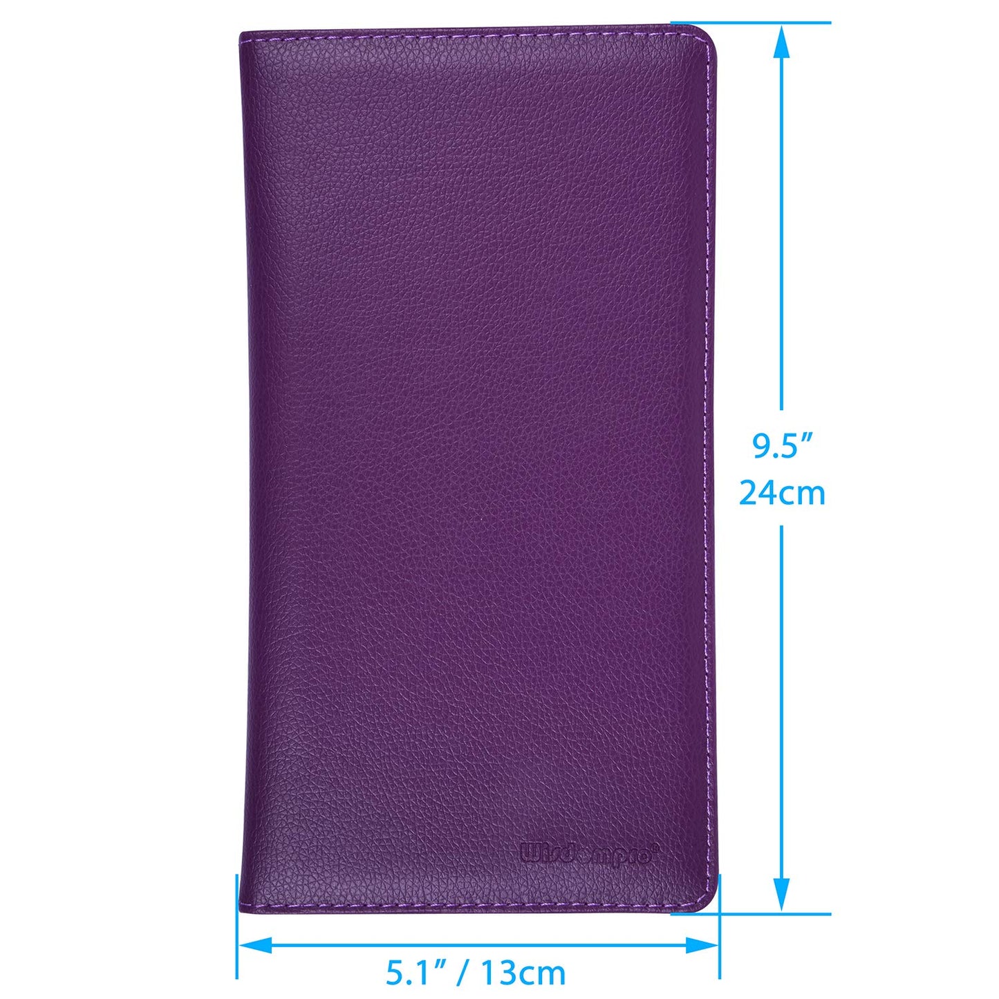 Wisdompro Car Registration and Insurance Holder - Premium PU Leather Vehicle Glove Box Organizer Wallet for Document, License, Card and Other Essentials (Purple)