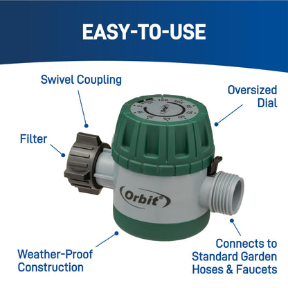 Orbit 62034 Mechanical Water Timer for Lawn and Garden Watering