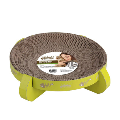 PAWISE UFO-Shaped Cat Scratcher Lounge – Reversible Cardboard Scratching Pad, Durable Cat Scratch Bowl & Bed, Interactive Scratcher for Indoor Cats & Kittens