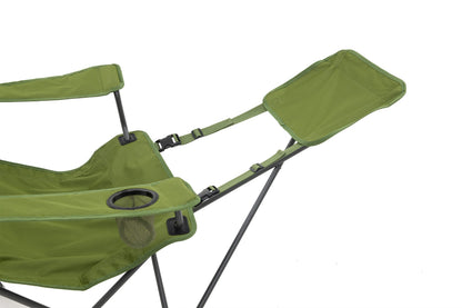 ALPS Mountaineering Escape Lounge Camping Chairs for Adults with Footrest and Adjustable Armrests, Sturdy Steel Frame, Compact Foldable Design, and Carry Bag, Cactus