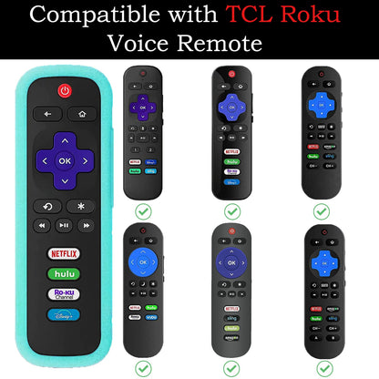 Silicone Protective Controller Cover fits for Roku TV Voice Remote | Element Roku | Westinghouse Roku TV Controller Cover,Glow in The Dark