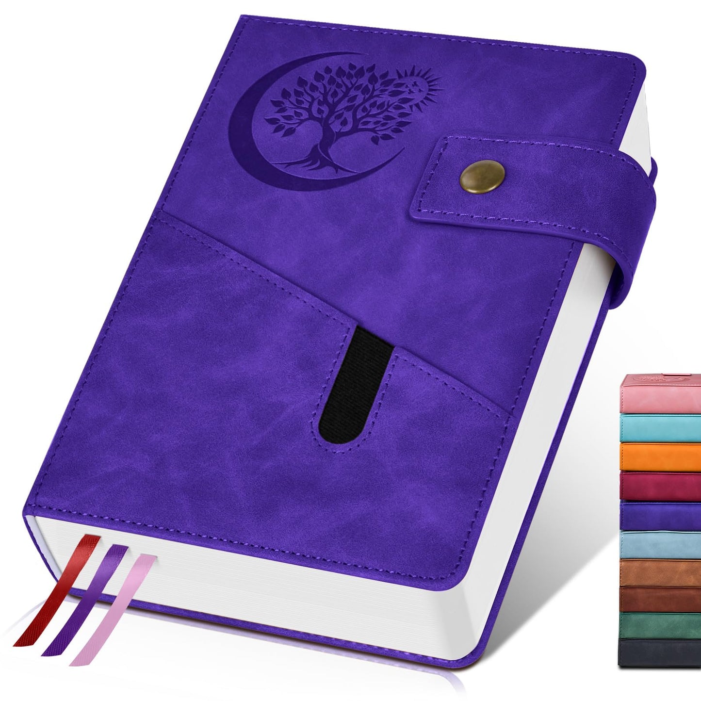 PAIBAS B5 Leather Journal Notebook, 365 Pages Thick Hardcover Lined Journal for Men Women, Large 7.6" x 10" College Ruled Notebooks for Work, School, Travel, Business, Note Taking, Writing Diary