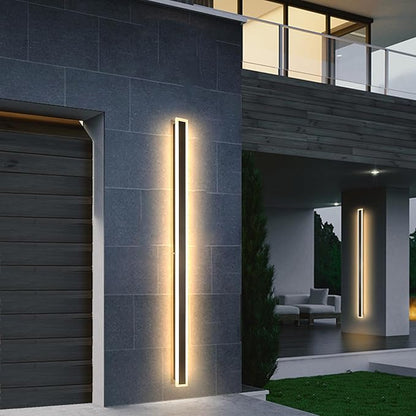 92 Inch Modern Outdoor Wall Light, 3000K-6000K Dimmable Black Exterior Wall Sconce Ip65 Waterproof Modern Porch Lights, Long Linear Outside Lighting for House External Wall Patio Garage