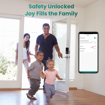 Smart Lock, 4-in-1 Keyless Entry Door Lock for Front Door, Digital Door Lock with Keypad, Bluetooth Smart Deadbolt, App Control