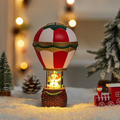 7" Parachute Snowman Figure Portable Desk Night Light Cute Christmas Ornament Home Decorations Funny Snowman Figurine Bedside Lamp Nightlight Holiday Party Indoor Fireplace Bedroom Decor Xmas Gift