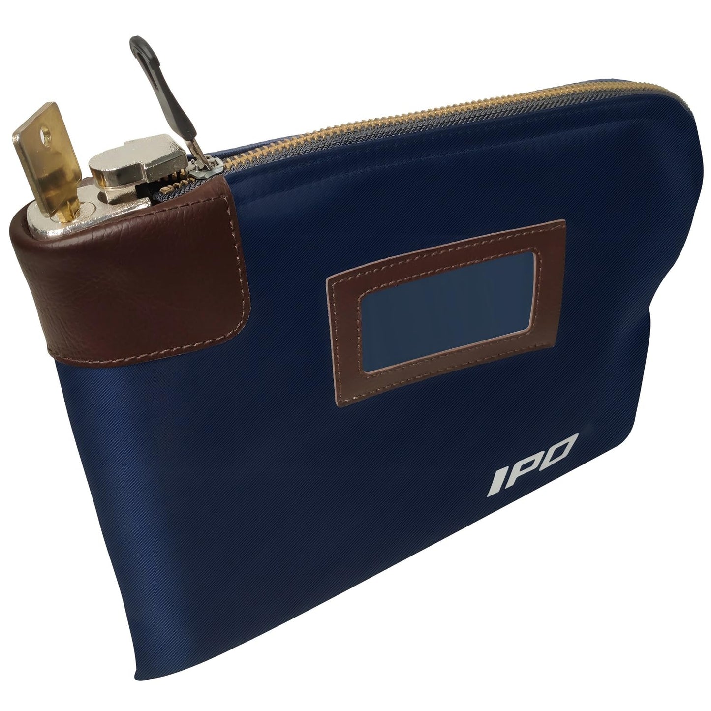 Waterproof Cash Bag with Lock and 2 Keys, 11 x 8.6 Inches, Canvas Documents Bag, Money Bank Deposit Bag with Zipper, Durable Leatherette Money Cash Coin Check Wallet Pouch for Men & Women
