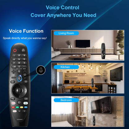 Replacement for LG Magic Remote Control with Voice Command & Pointer Function, Universal Remote for LG Smart TV UHD OLED QNED NanoCell Series (4K 8K Models) - Works with Google Assistant & Alexa