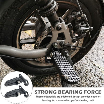 Kakalote 1 Pair Bike Rear Pedals, Folding Rear Seat Footrest Pedal, Aluminium Alloy Non-Slip Bicycle Footrests, Quick Release Foot Plates Pedals for Mountain Bike E-Bike