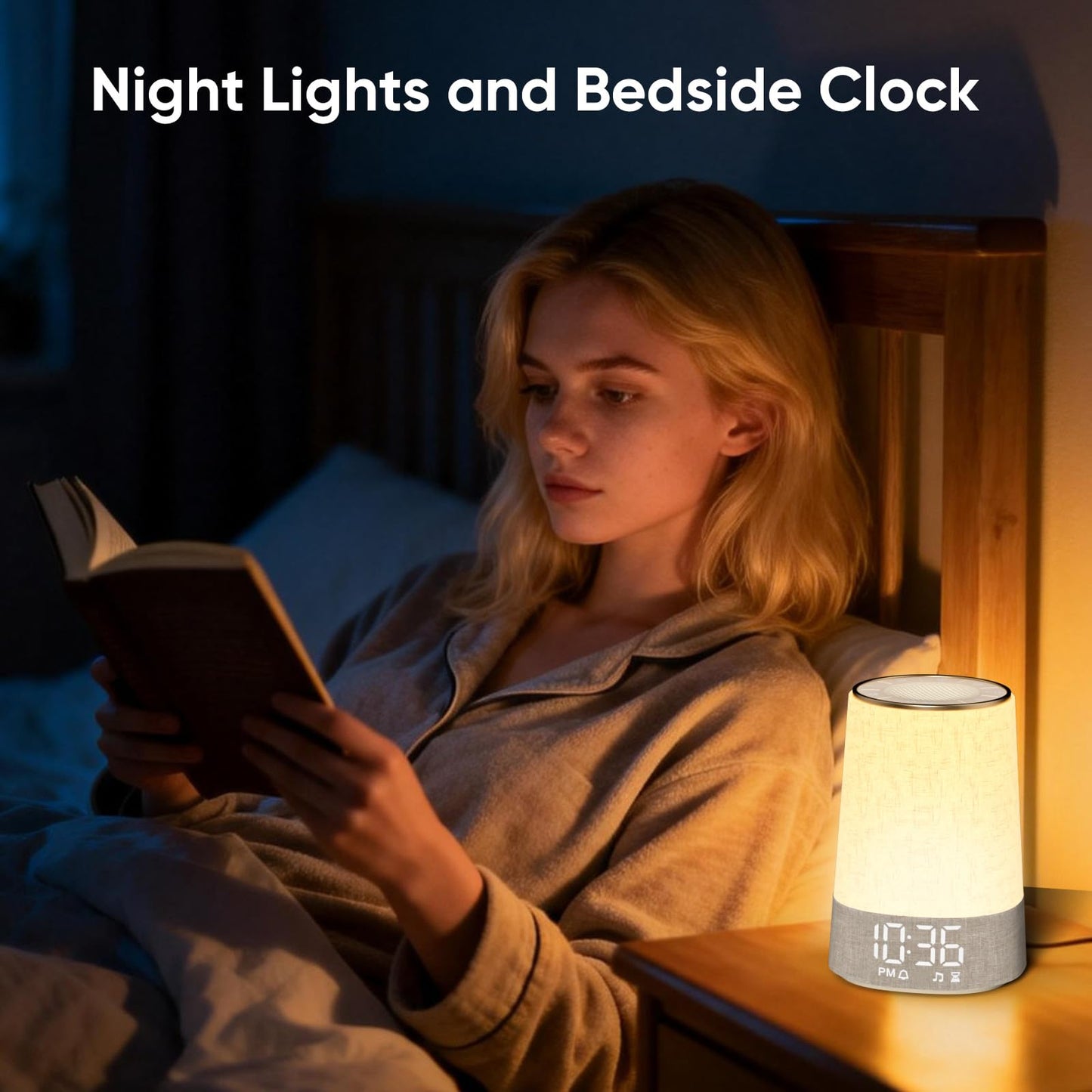 AFEXOA Sunrise Alarm Clock with 30 Soothing Sounds, White Noise Machine with Alarm Clock & Wake Up Light, Dimmable Display, Night Light for Bedroom, Heavy Sleepers, Adults & Kids