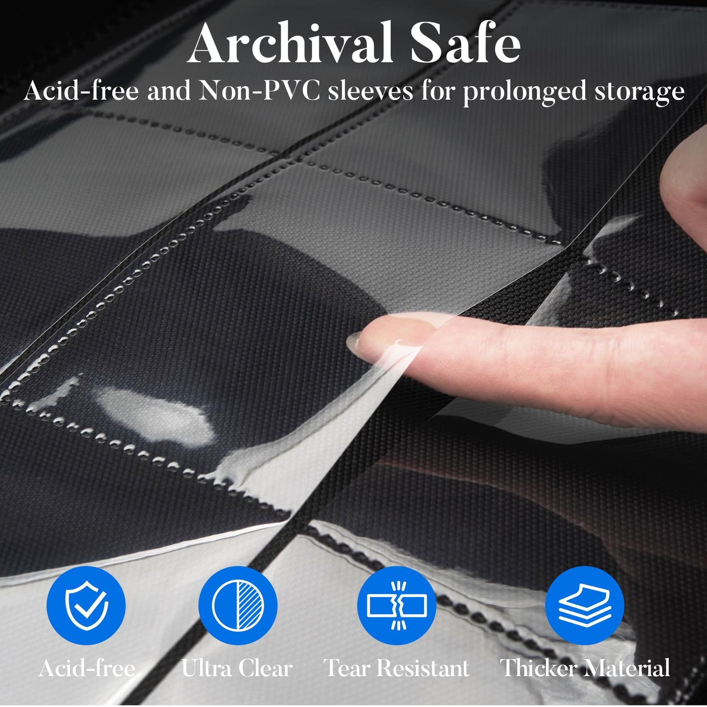 Premium 9 Pocket Card Binder for 360 Cards, Fabmaker PU Cover Trading Card Binder, Sturdy Card Collection Album, Sleek Card Holder Folders for Game Cards & Sports Cards, Black