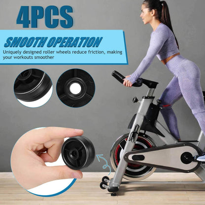 4pcs Fitness Equipment Caster Wheels for Treadmill Exercise Bike Roller Design for Easy Mobility Smooth Operation Versatile Use Home Gym