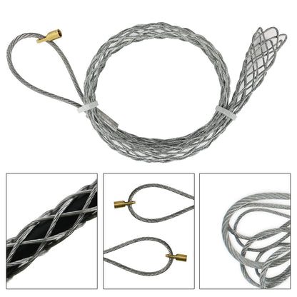 VGongTech Cable Pulling Grip Sock with 5mm Nut Flexible Eye Mesh Rope Cable Sock Kit Galvanizing Steel Antislip Pipe Cable Wire Pulling Grips Lassos 6 Set 4-25mm