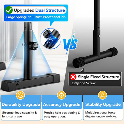 2026 Upgraded Dip Bars 880LBS Heavy Duty Dip Bar Station Height & Width Adjustable Parallel Bars for Full Body Strength Training Dip Stands Calisthenics Equipment for Home Push Up Bar