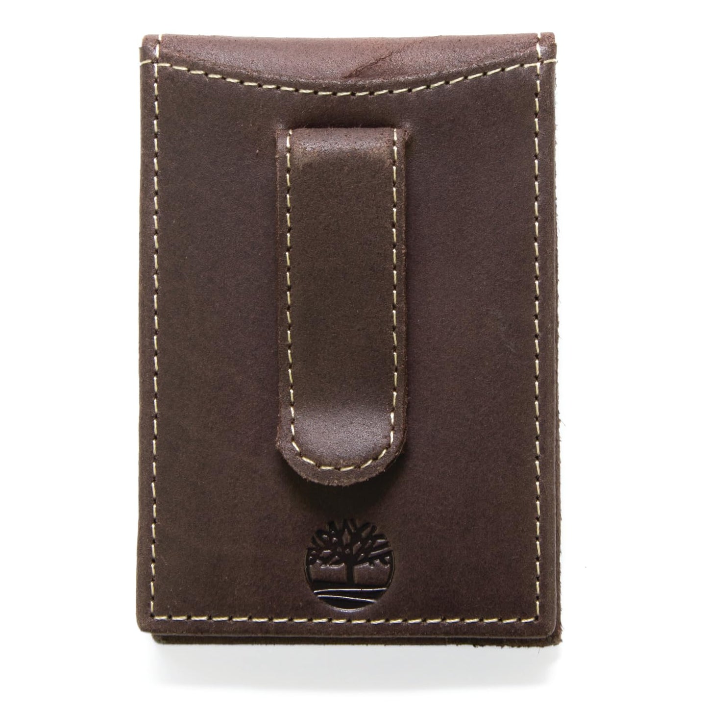 Timberland mens Slim Leather Front Pocket Credit Card Holder Travel Accessory Bi Fold Wallet, Brown (Money Clip) 2, One Size US