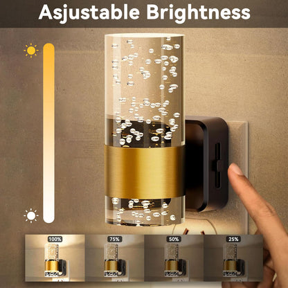 Night Light Plug in, 2 Packs LED Night Light with Auto Dusk to Dawn Sensor, 3000K Soft White, 0-100 LM Dimmable Kids Night Lights for Bedroom, Bathroom, Kitchen, Hallway, Stair, with AU Plug