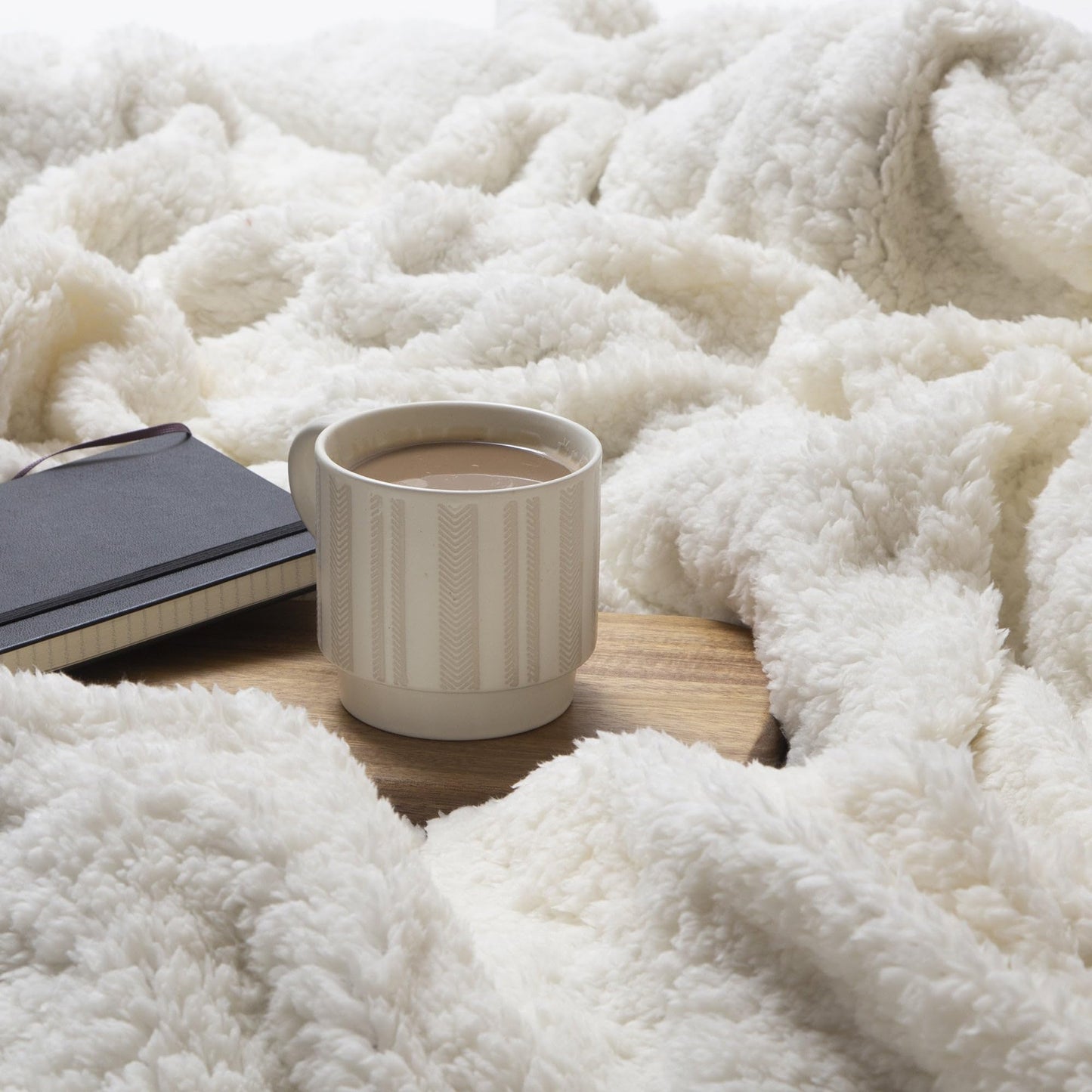 Carstens, Inc. Ultra Premium Super Soft Plush Sherpa Fleece Oversized Throw Blanket 54" x 68", Tree Plaid