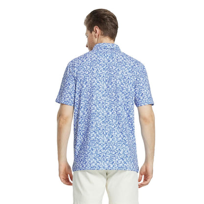 M MAELREG Mens Golf Shirt Short Sleeve Dry Fit Print Moisture Wicking Performance Patterns Collared Polo Shirt
