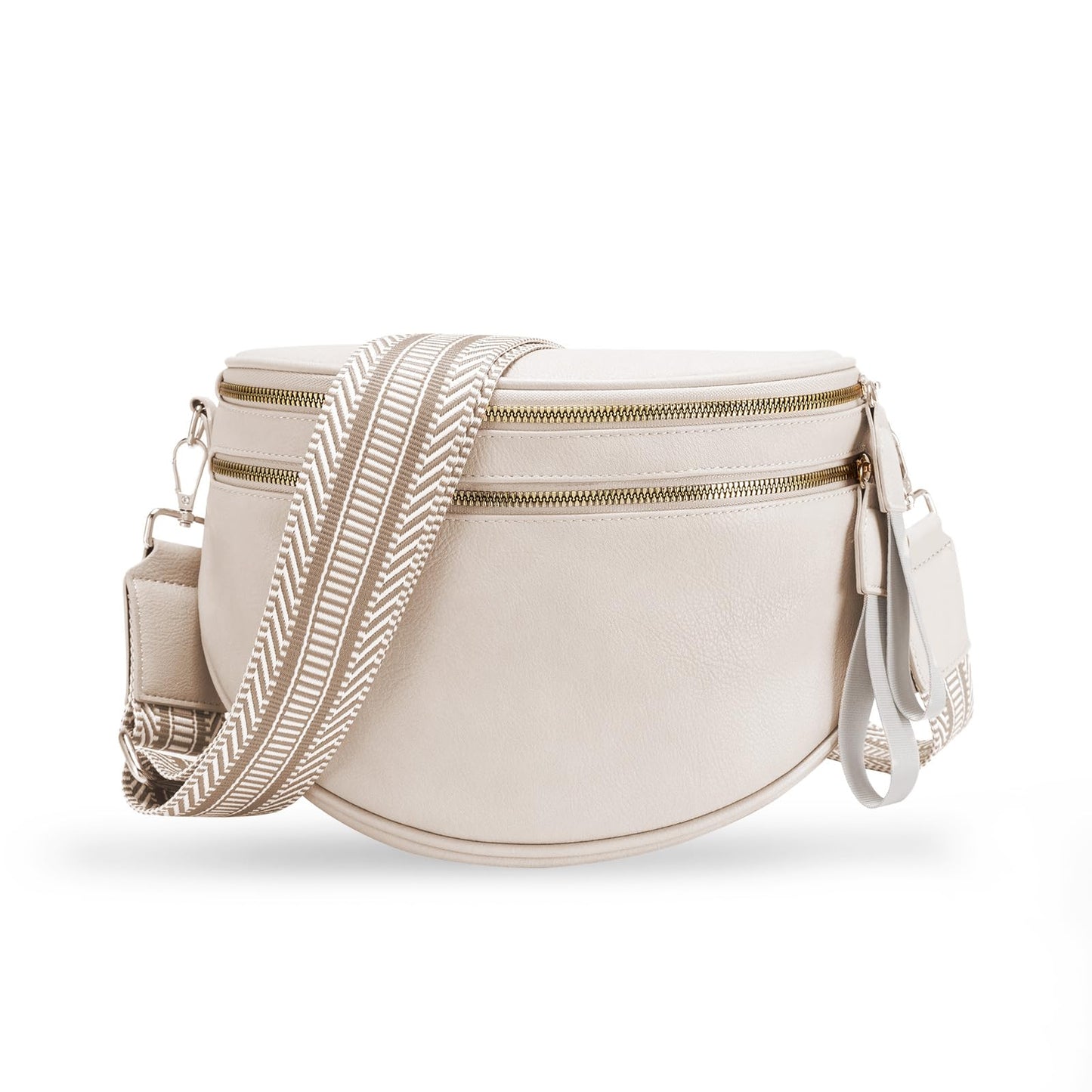 oscaurt Leather Crossbody Bag Bum Bag for Women Large Sling Bag Cross Body Purse Shoulder Handbag Fanny Pack
