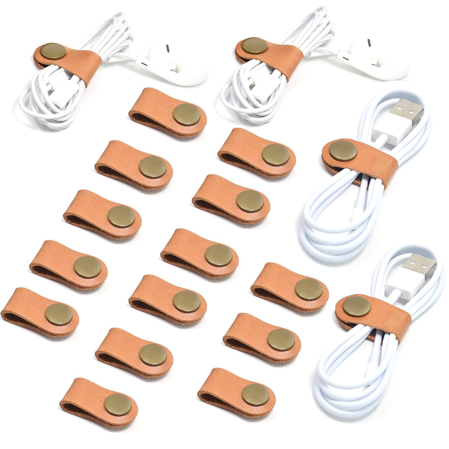 CAILLU Cord Organizer,Cord Keeper,Cable Organizer USB Holder,Cable Management,Cable Straps,Earbud case,wrap Headset Winder,Phone Earphone Clips Ties Stocking Stuffers for Men Gifts