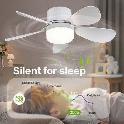 ASALL Socket Fan Light with Remote Control, Portable Small Ceiling Fan with Lights for Bedroom, Kitchen, Living Room, with Dimming Function, 1000 Lumens, Screws into E26/E27, 16.54 Inches Diameter