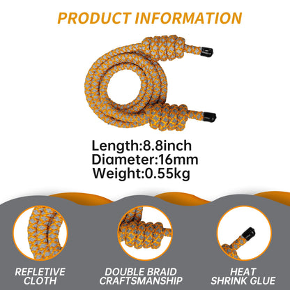 Heavy Weighted Jump Rope for Men and Women, Professional Flow Rope for Fitness, CrossFit, HIIT, Boxing, Night Glow Workout Rope, Adjustable Gym and Indoor Outdoor Exercise Orange