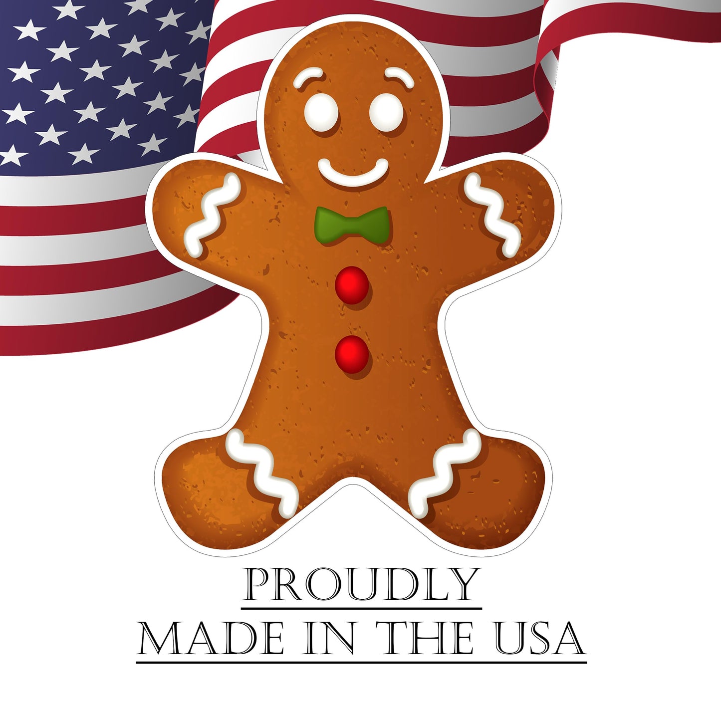 Rogue River Tactical Gingerbread Man Merry Christmas Classic Yard Sign for Home Decor and Lawn Decoration With Stakes - Happy Holidays, XMAS, Santa Claus