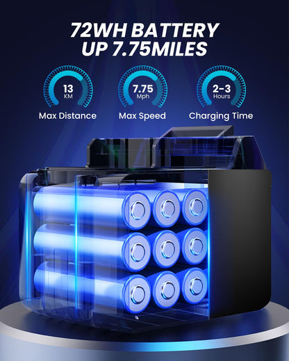 Gyroor Hoverboard New G13 All Terrain Hoverboard with LED Lights & Dual 250W motors, Self Balancing Off Road Hoverboards with Bluetooth for Kids ages 6-12 and Adults-Black
