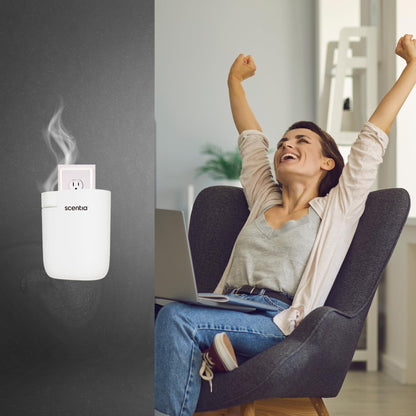 Smart Plug-in Diffuser with App Control | Waterless Cold Air Diffuser | My Way Hotel-Inspired Scent Included | 500 Sq. Ft. Coverage | Mother's Day & Housewarming Gift | Black