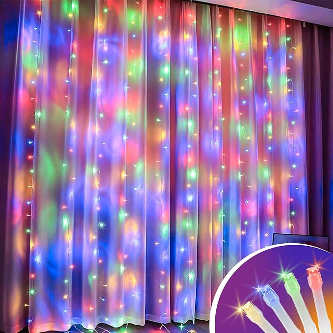70FT 210 LED 4-Color String Lights, Seasonal Fairy Lights with 8 Modes, Waterproof Indoor Outdoor Decorative Lighting for Christmas, Parties, Wedding, Patio