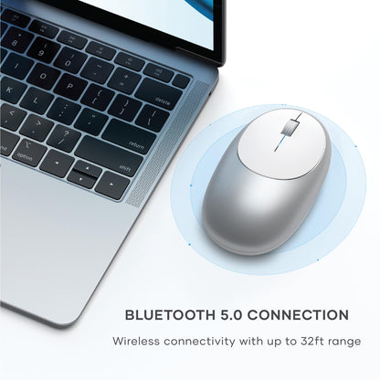 Satechi M1 Wireless Bluetooth Mouse, USB-C Rechargeable, Compact & Portable, for MacBook Air/Pro M4, iPad Air/Pro M4/M3, iPad mini, Mac mini, iMac & Windows - Space Gray