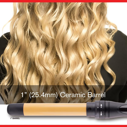 CHI Interchangeable Curling Wand, 3 Barrel Attachments For Versatile Curls, 0.5"-1.25" Inverted Tapered Barrel, 1" & 1.5" Barrel