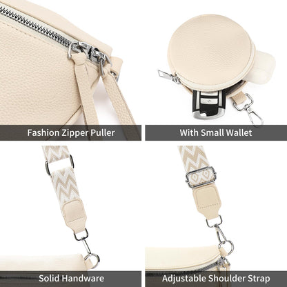 GAEKEAO Crossbody Bag for Women Bum Bag Belt Purse Spacious Handbags Vegan Leather Fanny Packs With Shoulder Strap