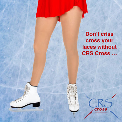 CRS Cross Skating Tights. 2 Pair of Footed Opaque Figure Skate Tights. Sheer 40 Denier Performance. Figure Skate Competitions, Ice Skating Practice, and Dance. (Children 6-8 Light Tan)