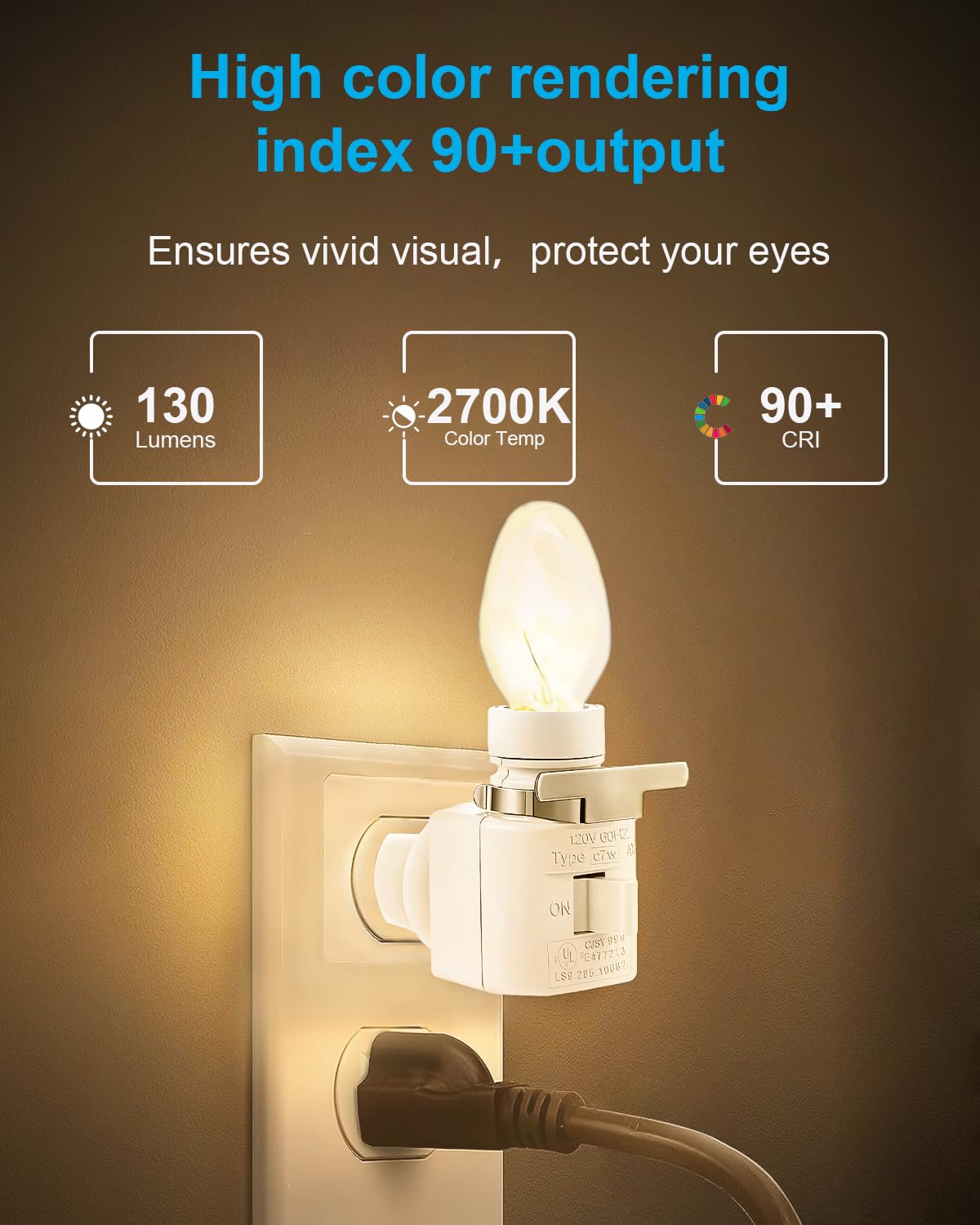 Night Light Bulb Warm White Replacement Bulbs - E12 Light Bulbs - 7Watt Incandescent Light Bulbs - 15 Packs, Warm White Glow - Dimmable (Night Light Bulbs 7 Watt)