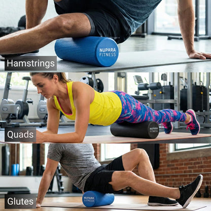 NUPARA FITNESS Foam Roller for Back, Legs, Hips, and Deep Tissue Muscles | Foam Roller for Physical Therapy, Exercise, Running, Cycling, Sports, Recovery, Yoga, and Pilates. (Pink, 18 inch - Large)