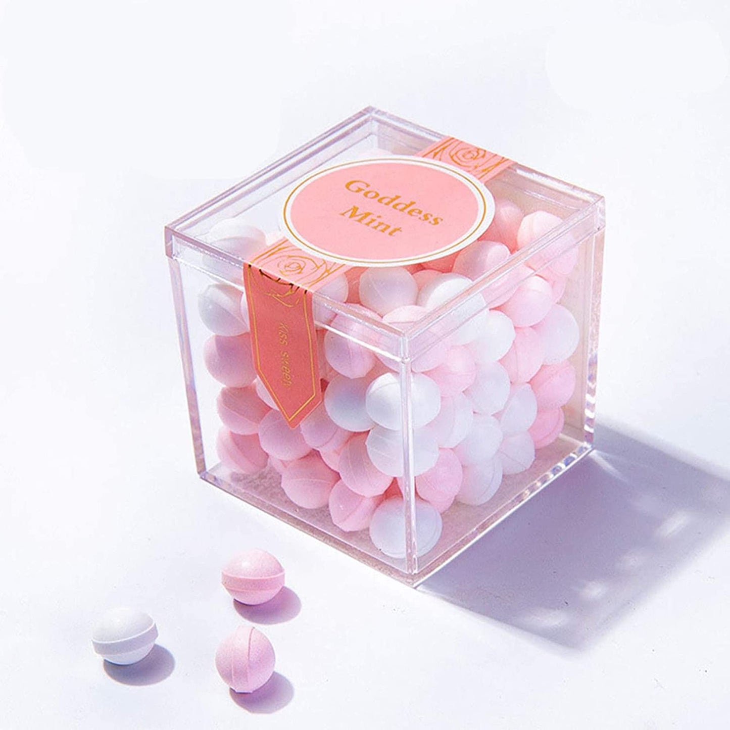 KissYou Acrylic Box Clear Boxes with Lid 12 Packs Small Candy Box Display Square Cube Wedding Graduation Party Decorations Jewlry Gift Box
