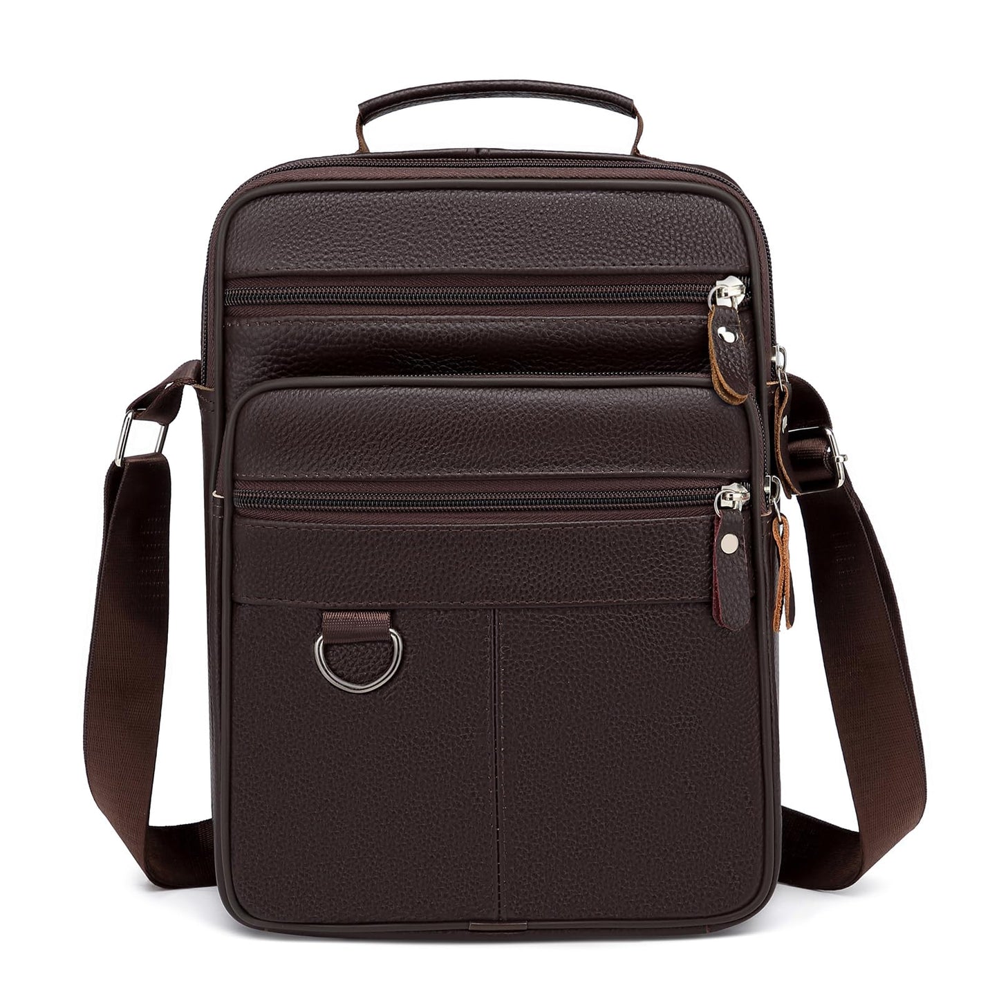 ZZNICK Leather Messenger Bag for Men Large Business Travel Briefcase Crossbody Handbag Man Purse Sling Shoulder Bag
