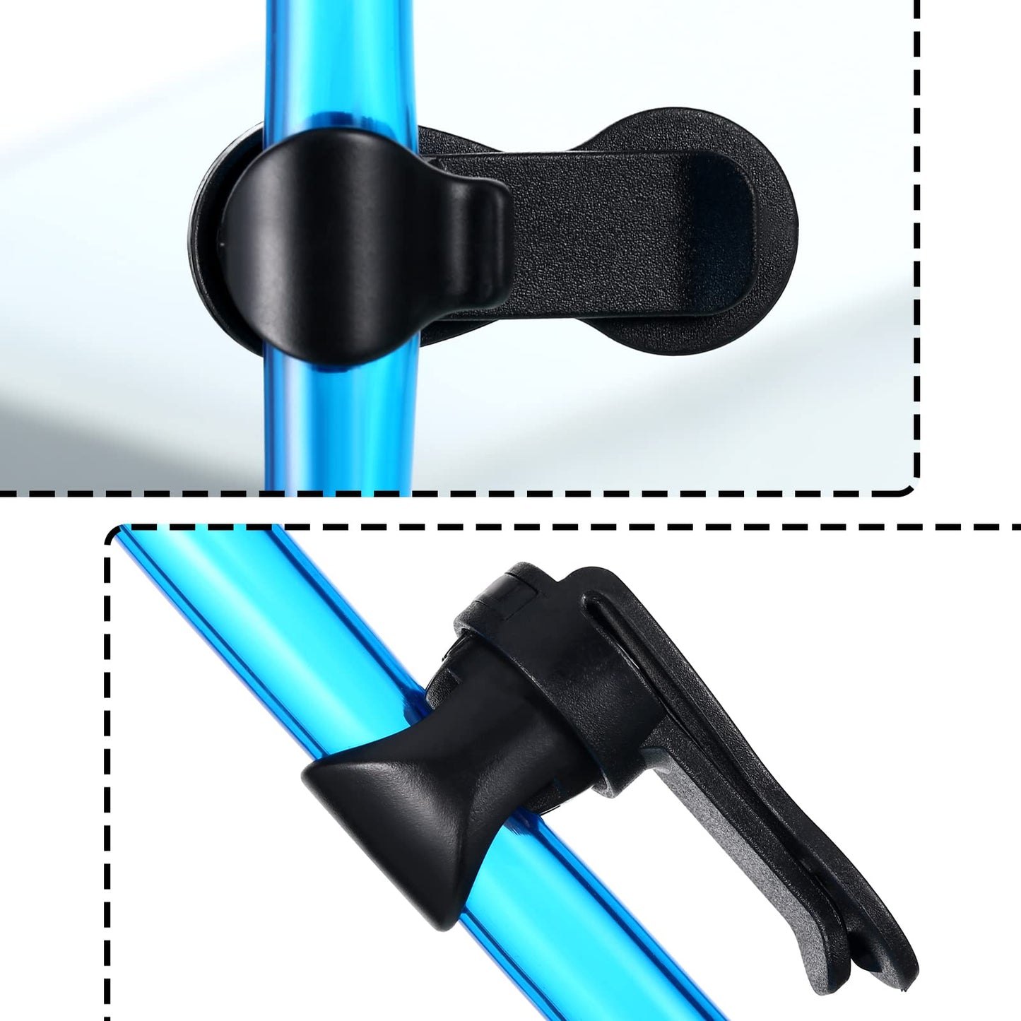 Moxweyeni 3 Pcs Bladder Clip Water Tube Hydration Hose Magnetic Clip Military Backpack Tactical Backpack Accessories Source Hydration Pack Water Bladder Holding Drinking Valve Tube in Place(Black)