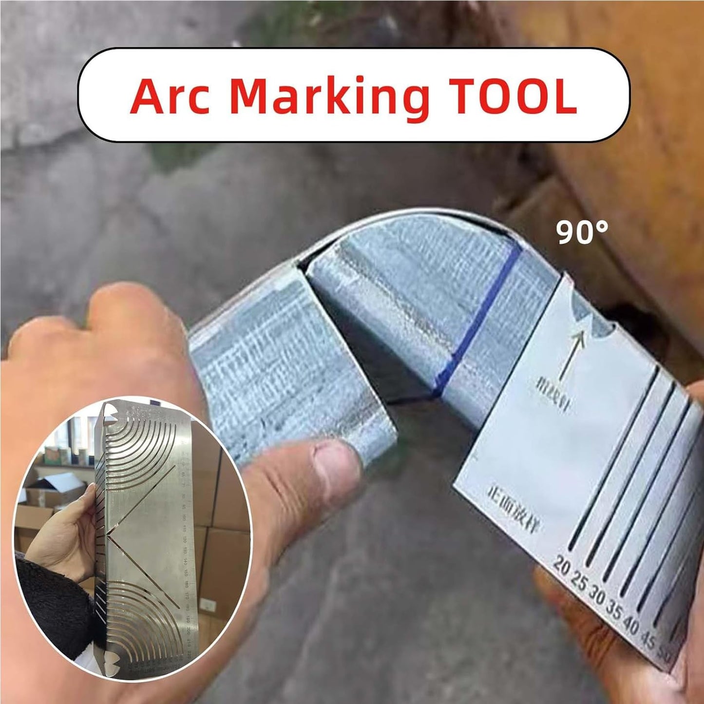 Diliwadu 3Pack Angle and Arc Marking Tool Metal Scribe Tool, Adjustable Linear Arc Dual-Purpose Scriber Metal Marking Tool for Pipe Tube Bending