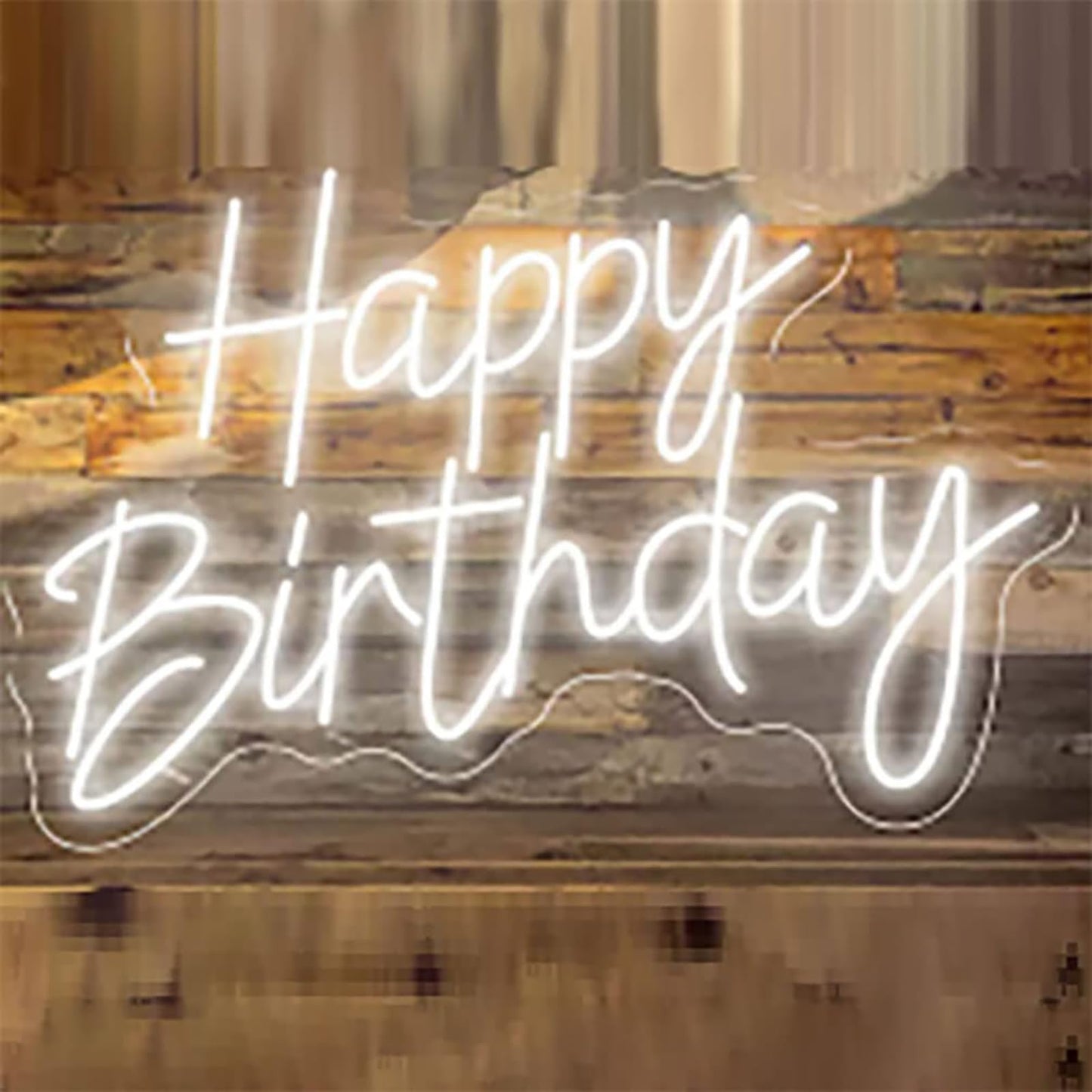 HFHungkeong LED Happy Birthday Neon Night Light for Wall Decor Art Wall Sconce Dimmable Neon Happy Birthday Sign for Birthday Party Home Decor, Bars, Christmas Celebration Occasions USB Powered 5V