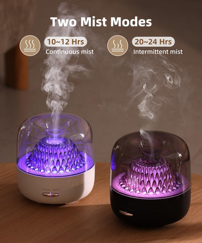 Essential Oil Diffuser for Home, Aroma Diffusers Aromatherapy Scent, Ultrasonic Cool Mist Humidifier with 7 Color Light, Modern Style Fragrance for Yoga, Spa, Bath, Office, Black